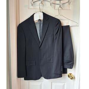 Wilke-Rodriguez Modern Fit Black 2-Piece Suit Set - 35S / 29W